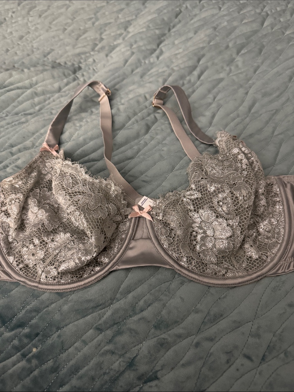 Cacique Lace Metallic Lace Underwire Bra - 42DD